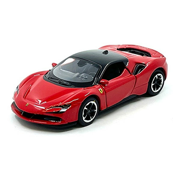 Ferrari SF90 Stradale Red with Black Top "Speed Icons" Series 1/64 Diecast Model Car by Maisto