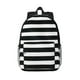 thumbnail image 1 of Easygdp Black And White Stripes Mochila Ligera de 15 Pulgadas para Estudiantes, Mochila Cómoda para la Escuela y Viajes, Correas Ajustables, 1 of 6