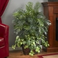 thumbnail image 3 of Nearly Natural 3.5 ft. Double Areca with Vase and Pothos Silk Plant, 3 of 3