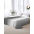thumbnail image 5 of Dark Gray Twim Size Flat Sheet, Wrinkleproof & Fadeproof Cooling Flat Bed Sheet Only, Gradient White Abstract Minimalist Stripe Breathable Soft Bedding Top Sheets 66 x 96 Inches, 5 of 8