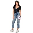 thumbnail image 2 of Stitch Passport Bag Travel Crossbody Purse Women Disney Pineapples Hawaii White, 2 of 8