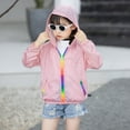 thumbnail image 2 of Weebloom Unisex Kids Toddler Zipper Hoodie Boys Girls Sun Protection Jacket Sun Sunscreen Hoodie Jacket Lightweight Summer Breathable Outwear With Pockets Cooling Shirt 3-4 Years, 2 of 7