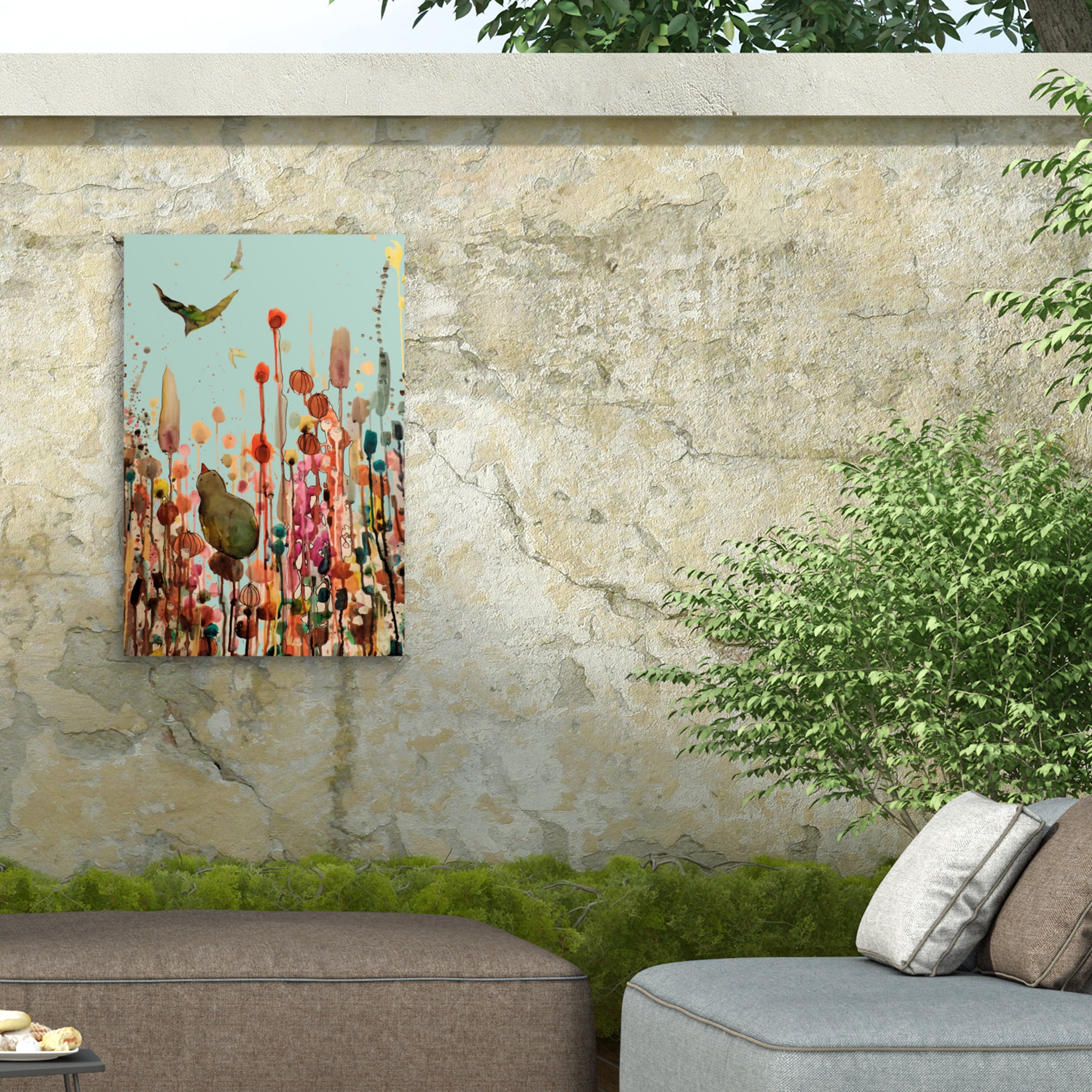 Sylvie Demers 'Learning To Fly (Blue Sky)' Outdoor Canvas 32x22