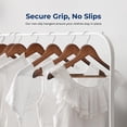 thumbnail image 3 of 10 Pcs. Wooden Hangers - Non-Slip, Sturdy, and Heavy Duty Suit Hanger Set with Chrome 360° Swivel Hook and Notches Design for Clothes (Vintage), 3 of 4