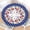 4thjul-floral, variant on 4th of July Fitted Tablecloth 60 Inch Round, Wooden Vintage Rustic Dark Blue Patriotic Washable Table Cover Elastic Edged for Dinning, Picnic, Camping, Banquet