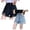Sky Blue 1PCS & Black 1PCS, variant on FhsagQ 2 Pack Girls Denim Shorts Wide Leg Summer Casual High Waist with Front Pockets Comfortable Stretch Solid Color Tween Size 9-10 Years