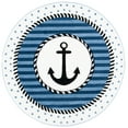 thumbnail image 2 of SAFAVIEH Carousel Kids Kennet Anchor Area Rug, Navy/Ivory, 6'7" x 6'7" Round, 2 of 10