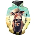 thumbnail image 3 of Sudadera con capucha de gran tamaño con estampado 3D de burro para hombre y mujer, moda Y2K, ropa de calle, jerséis con capucha, ropa para niños, 3 of 5