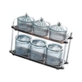 thumbnail image 4 of Contenedor secos, recipientes sellados para almacenar caramelos, bandeja dividida para refrigerios, bandeja para secos para el , Redondo Gris, 4 of 8