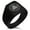 Black, variant on Stainless Steel Norse Valknut Knot Viking Needle Stripe Pattern Biker Style Polished Ring