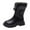 style-03 Black, variant on Gubotare Girls Combat Boots Girls' Riding Boots, Lace Up Fall Side Zipper Leather Knee High Boots Size 3 (Black,Big Kids 3)
