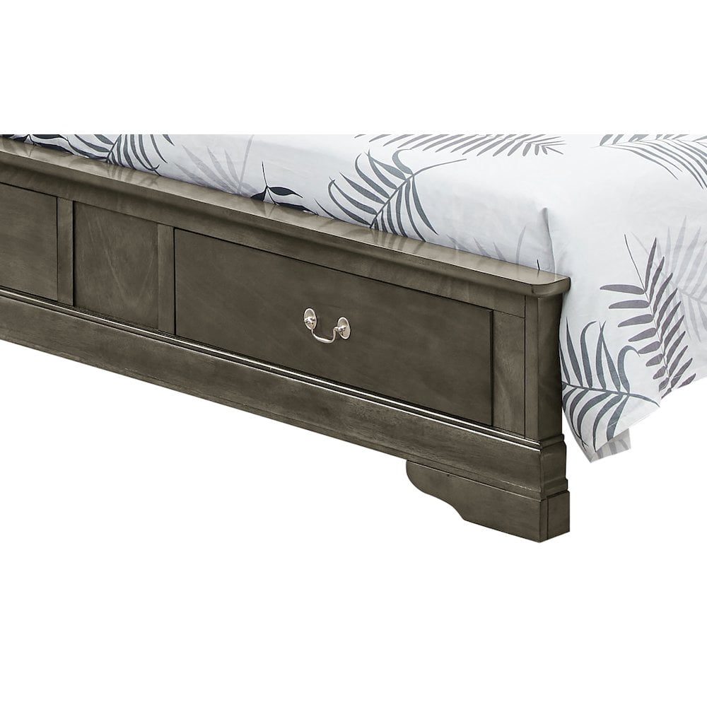 Glory Furniture Louis Phillipe G3105D-QSB2 Queen Storage Bed , Gray