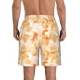thumbnail image 3 of KLL Watercolor Sea Shells Men's Casual Summer Beach Shorts Hawaiian Shorts with Pockets-XX-Large, 3 of 5