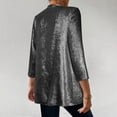 thumbnail image 5 of Warop Women's Solid Color 3/4 Sleeve Cardigan Top Casual Lightweight Outwear Shirt, 5 of 6