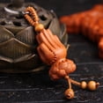 thumbnail image 2 of LLavero de palmera de madera de melocotón, llaveros de Buda de loto, llavero Vintage, colgante de bolso, Dijes, Joyería para hombres y mujeres, venta al por mayor, 2 of 4