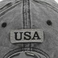 thumbnail image 7 of Vintage Baseball Hats for Men American Flag Patch Breathable Mesh Classic Baseball Caps Adjust Cotton Running Ball Hats,Gray, 7 of 7