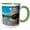 Green/White, variant on 3drose, Usa, Colorado, Rocky Mountain Np. Longs Peak in Bear Lake at Sunset., 11oz Magic Transforming Mug