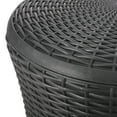thumbnail image 6 of Noble House Olivo Outdoor Polypropylene Resin Patio Side Table in Dark Gray, 6 of 7