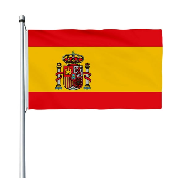 Aihccy Spain Flag with Brass Grommets Size - 3x5Ft