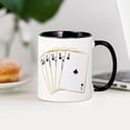 thumbnail image 3 of CafePress - Ace Clubs Flush - 11 oz Ceramic Mug - Novelty Coffee Tea Cup, 3 of 4