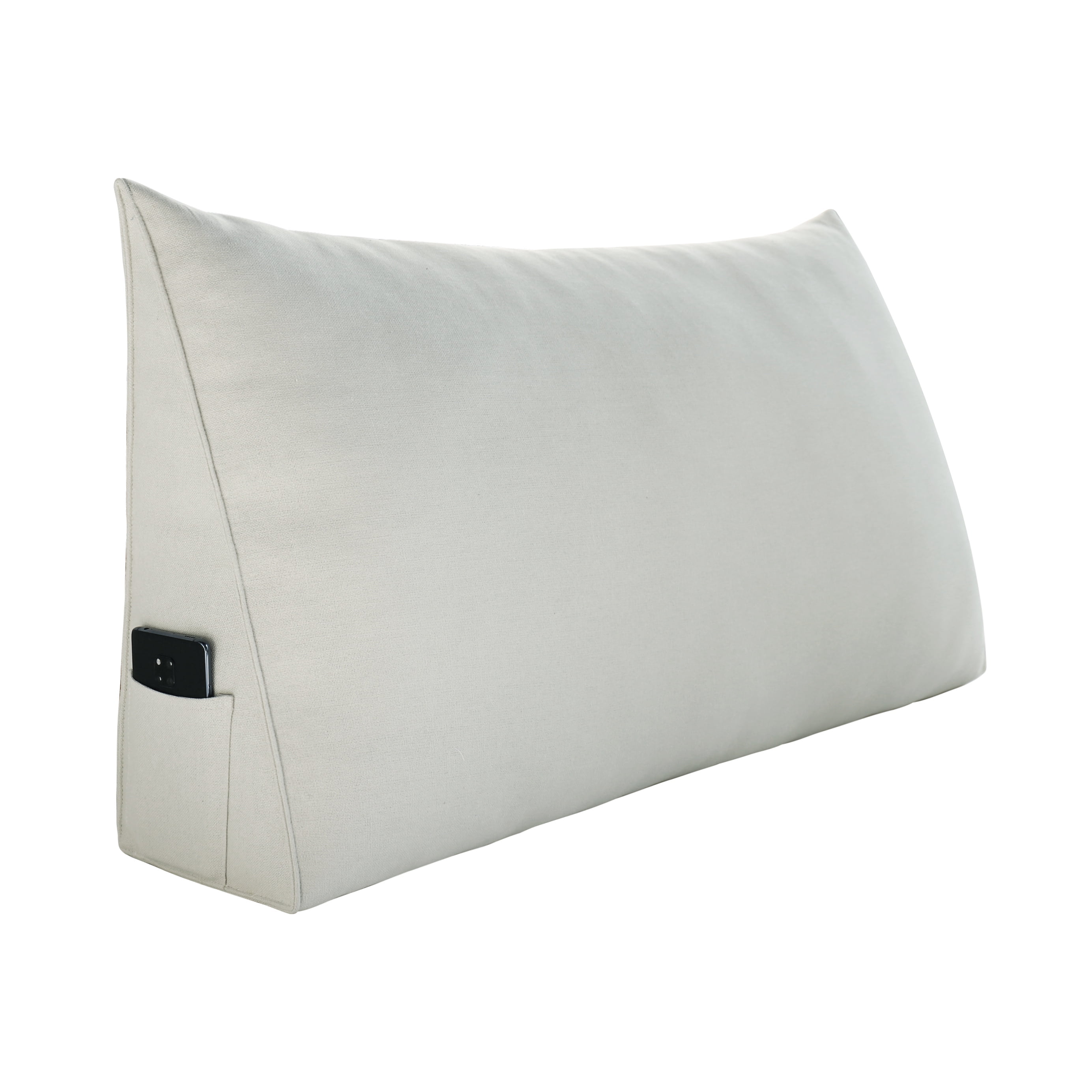 WOWMAX Large Reading Bed Wedge Pillow, Triangular Upholstered Headboard