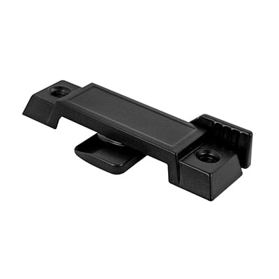 CRL F2589 Black Sliding Window Lock with 2-1/4' Screw Holes and 3/8' Latch Projection