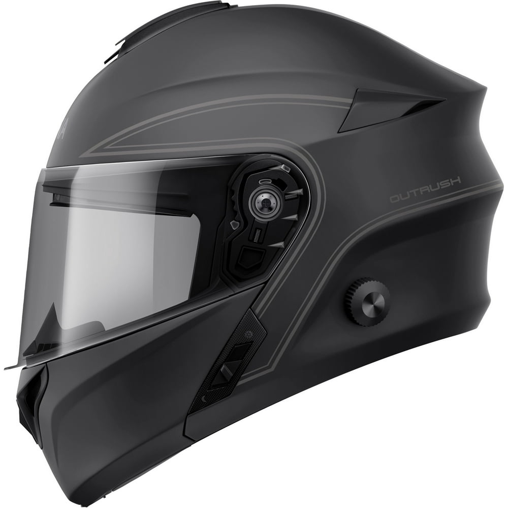 SENA Outrush Modular Motorcycle Helmet Matte Black - Walmart.com