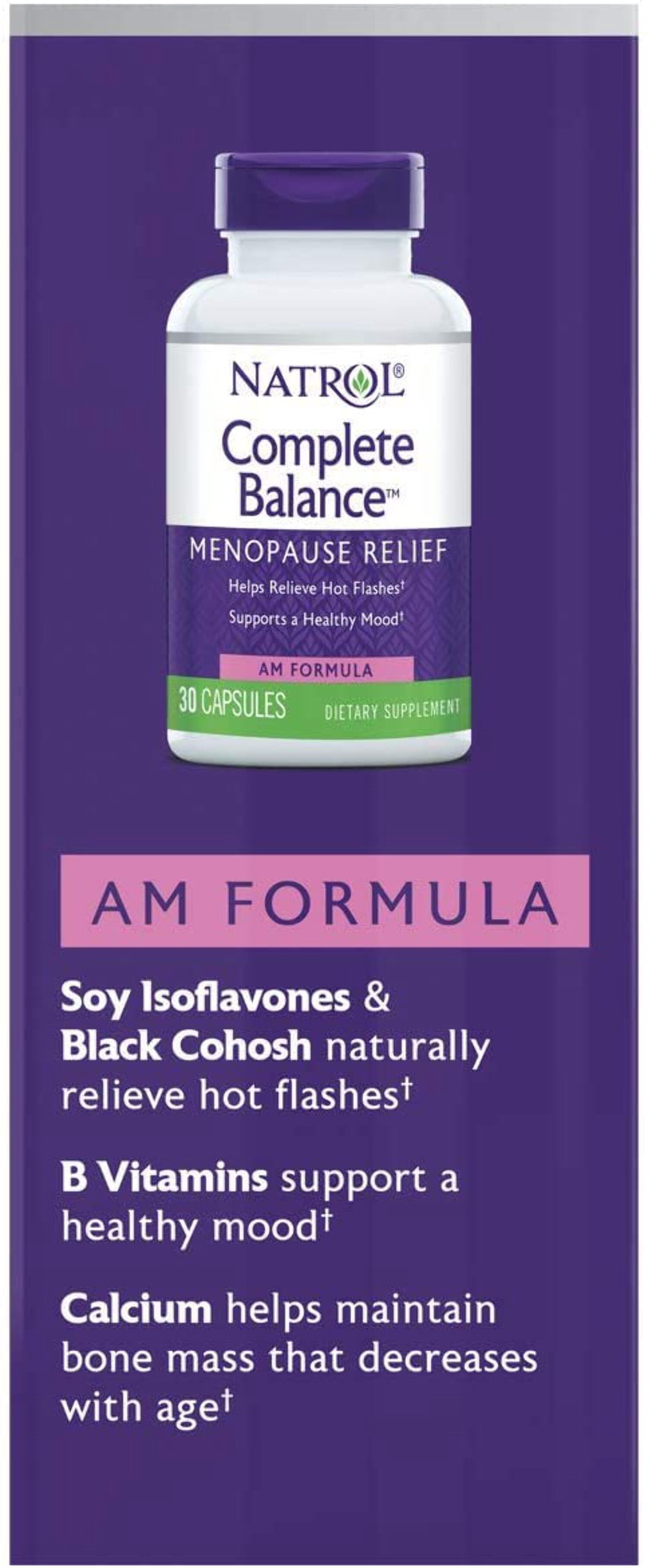 Natrol Complete Balance For Menopause AM&PM Capsules, 30 Ct