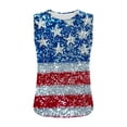 thumbnail image 5 of Wiyuqeen American Flag Tank Tops Women Sleeveless High Neck Patriotic Tunic Tanks USA Star Stripes Fourth July Tee Shirts Party Tanks, 5 of 6
