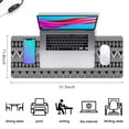 thumbnail image 5 of Long Mouse Pads for Desk,Black Geometric Triangle Diamond Pattern Desk Mats on Top Of Desks, Desk Mouse Pad Extra Large with 3mm Non-Slip Base and Stitched Edge for Gaming,Office,Work,Home 31.5"x11.8", 5 of 6