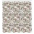 thumbnail image 3 of Ambesonne Digital Shower Curtain, Coffee Words Cafe Shop, 69"Wx84"L, Dark Brown Caramel, 3 of 3