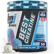 BPI Sports Best Creatine - Creatine Monohydrate, Himalayan Salt - Strength, Pump, Endurance, Muscle Growth, Muscle Definition - No Bloat - Snow Cone - 50 servings - 10.58 Ounce