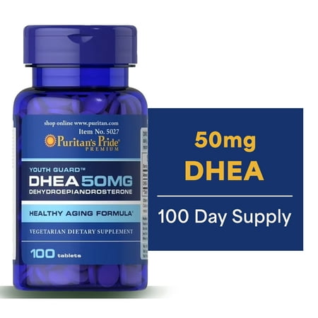 (2 pack) Puritan's Pride DHEA 50 mg-100 Tablets