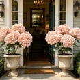 thumbnail image 5 of Artificial Hydrangea Flowers 20in Silk-Like Hydrangea Flower with Stems Realistic Fake Flower for Table Home Wedding Party Decor（Cream White）, 5 of 5