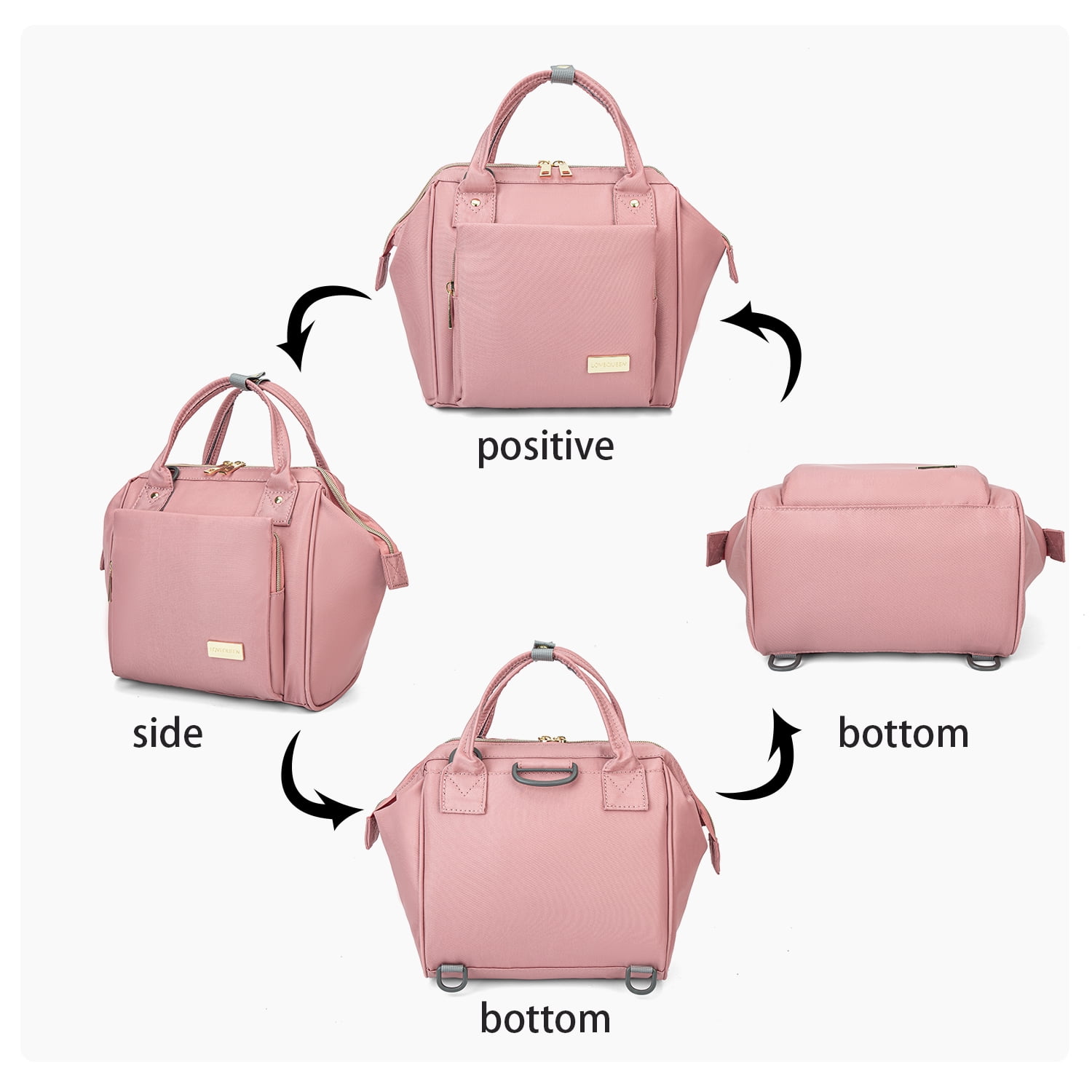 Baby Diaper Bag Nappy Backpack Waterproof Multi-Function Convertible Mini Smart Diaper Bag Backpack for Outdoor