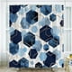 thumbnail image 1 of Cortina de baño impermeable con decoración de arte geométrico, juegos de cortinas de ducha de tela abstracta para decoración del hogar, 1 of 5