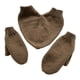 thumbnail image 4 of Guantes de punto para hombre y mujer con puños elásticos, cálidos y de invierno. Marrón, 4 of 9
