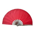 thumbnail image 1 of Abanico de mano plegable de acero inoxidable para cosplay, ideal para fiestas. rojo, 1 of 9