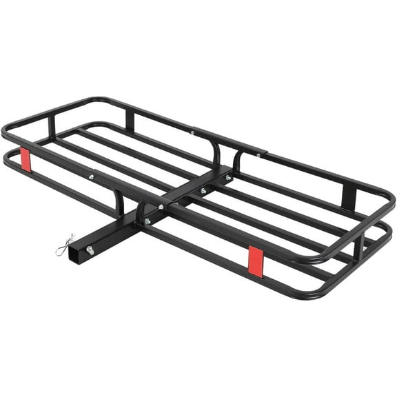 500 Lbs Hitch Mount Cargo Carrier Basket 53" x19" x 6", Rear Luggage Rack Basket Fits 2" Receiver for Car Camping Traveling, Black Cargo Carrier Basket