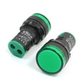 thumbnail image 1 of Lámpara de señal LED de plástico para vivienda AC DC 110V 20mA verde 2 piezas, 1 of 1