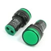 2Pcs 22mm Mount Hole Green Power Indicator Signal Light DC110V 20mA