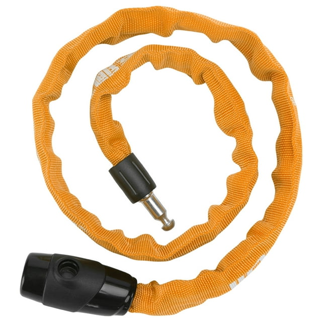 Graflsoa Orange Steel Bike Chain Lock with Polypropylene Fiber, 97cm Length, 320g Weight, Includes 3 Keys