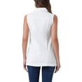 thumbnail image 3 of INSPIRE CHIC Chaleco de Denim para Mujer Sin Mangas con Botones, Longitud Media, Chaleco Casual de Jean M Blanco, 3 of 6