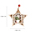 thumbnail image 3 of Fiudx Colgante Navideño de Madera, Adorno para Árbol de Navidad con Forma de Copo de Nieve y Muñeco de Nieve, Diseño Artesanal de Madera Natural, Perfecto para Decoración Navideña, Inauguración de La, 3 of 3