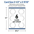 thumbnail image 5 of Avery Hexagon Business Cards, 2-1/2" x 2-9/10", Glossy White, 300 Total, 5 of 9