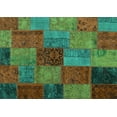 thumbnail image 1 of Ahgly Company Machine Washable Indoor Rectangle Patchwork Turquoise Blue Transitional Area Rugs, 2' x 3', 1 of 4