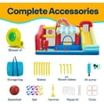 thumbnail image 5 of SPECSTAR 9 in 1 Bounce House for Kids, Market Theme Inflatable Bounce House with Slide, Bouncy Castle with Blower, 146" x 148", 5 of 8
