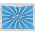 thumbnail image 1 of Vintage Blue Tapestry, Hypnotic Radial Pattern with Blue Ombre Style Colored Striped Pattern, Wall Hanging for Bedroom Living Room Dorm Decor, 80W X 60L Inches, Blue and Pale Blue, by Ambesonne, 1 of 2