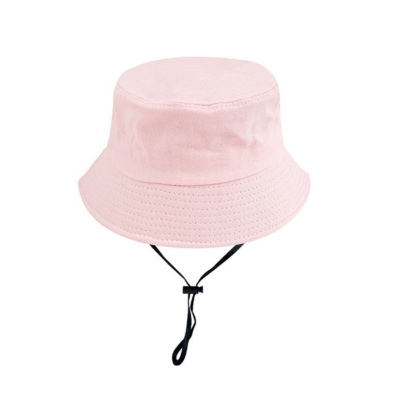Krdevn Solid Kids Basic Bucket Hat UPF50 Adjustable Toggle Chin Strap Wide Brim Outdoor Sun Hat Size:2-6 Years