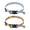 Light Blue Background Lemons & Leaves, variant on Personalized Comfortable Soft Pet Collar With Bell Design For Dogs Cats Ivory Gold Butterflies Ivory and Gold